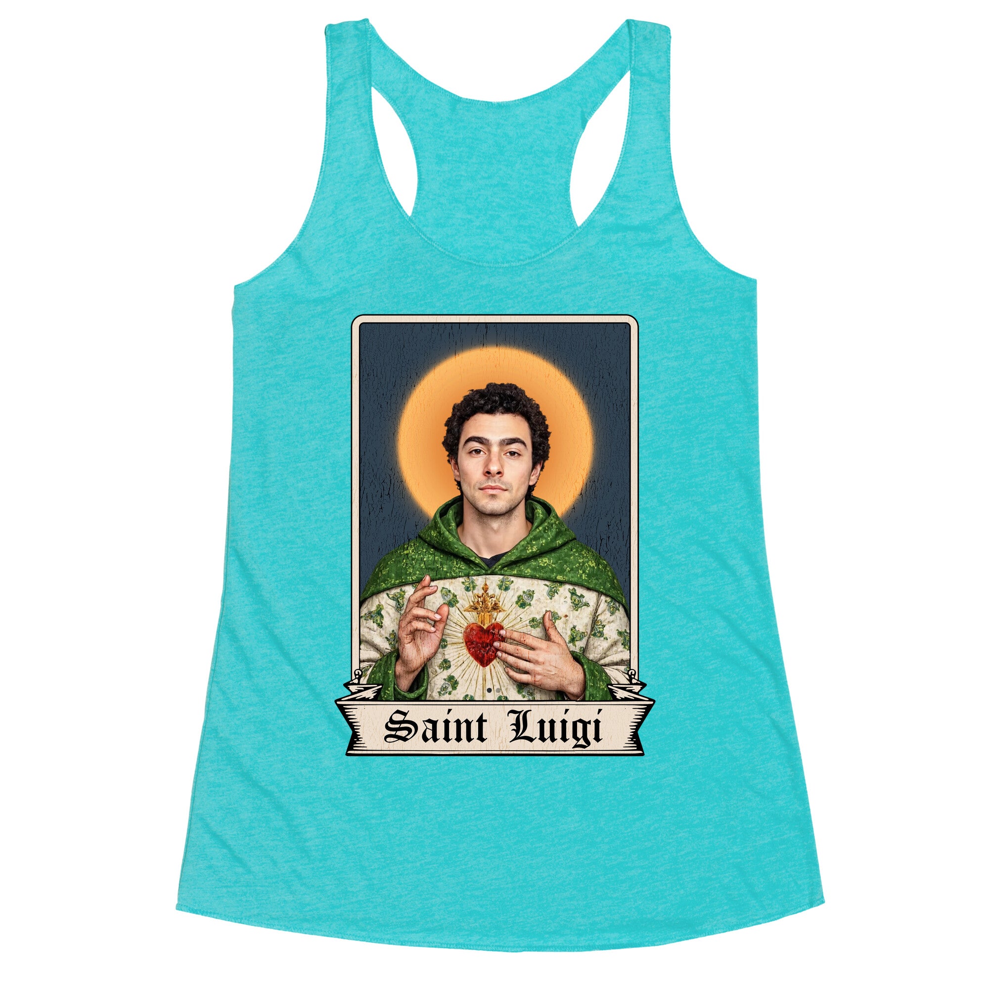 Saint Luigi Mangione Racerback Tank